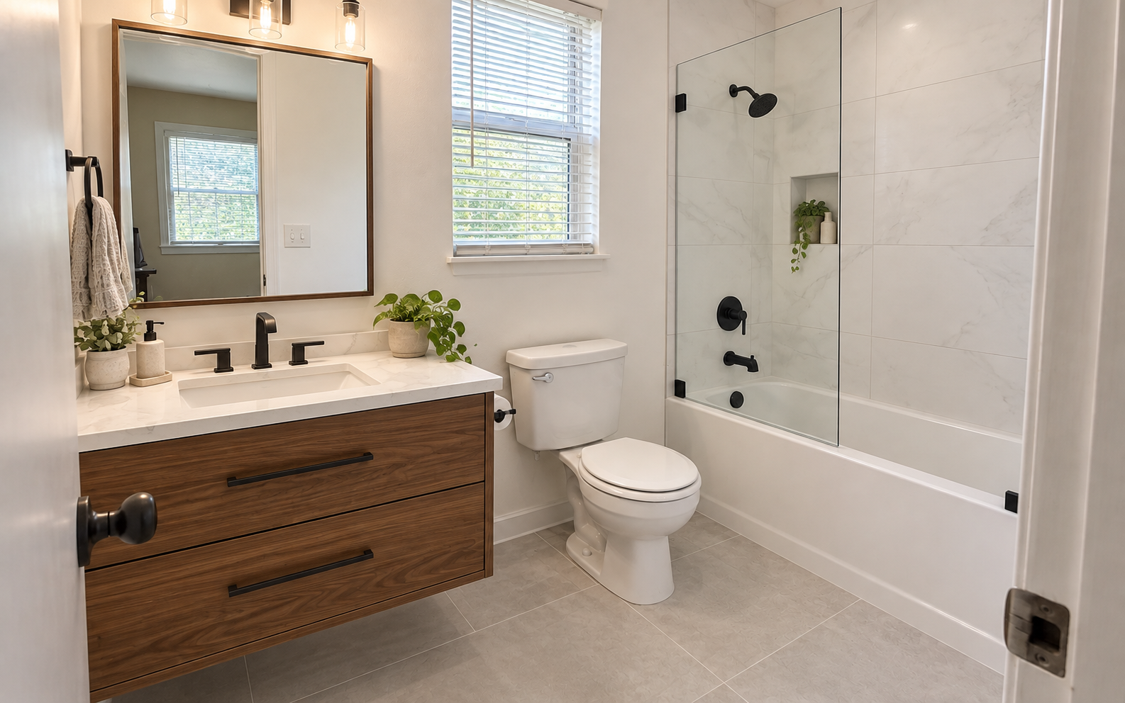 Bathroom remodel after completion